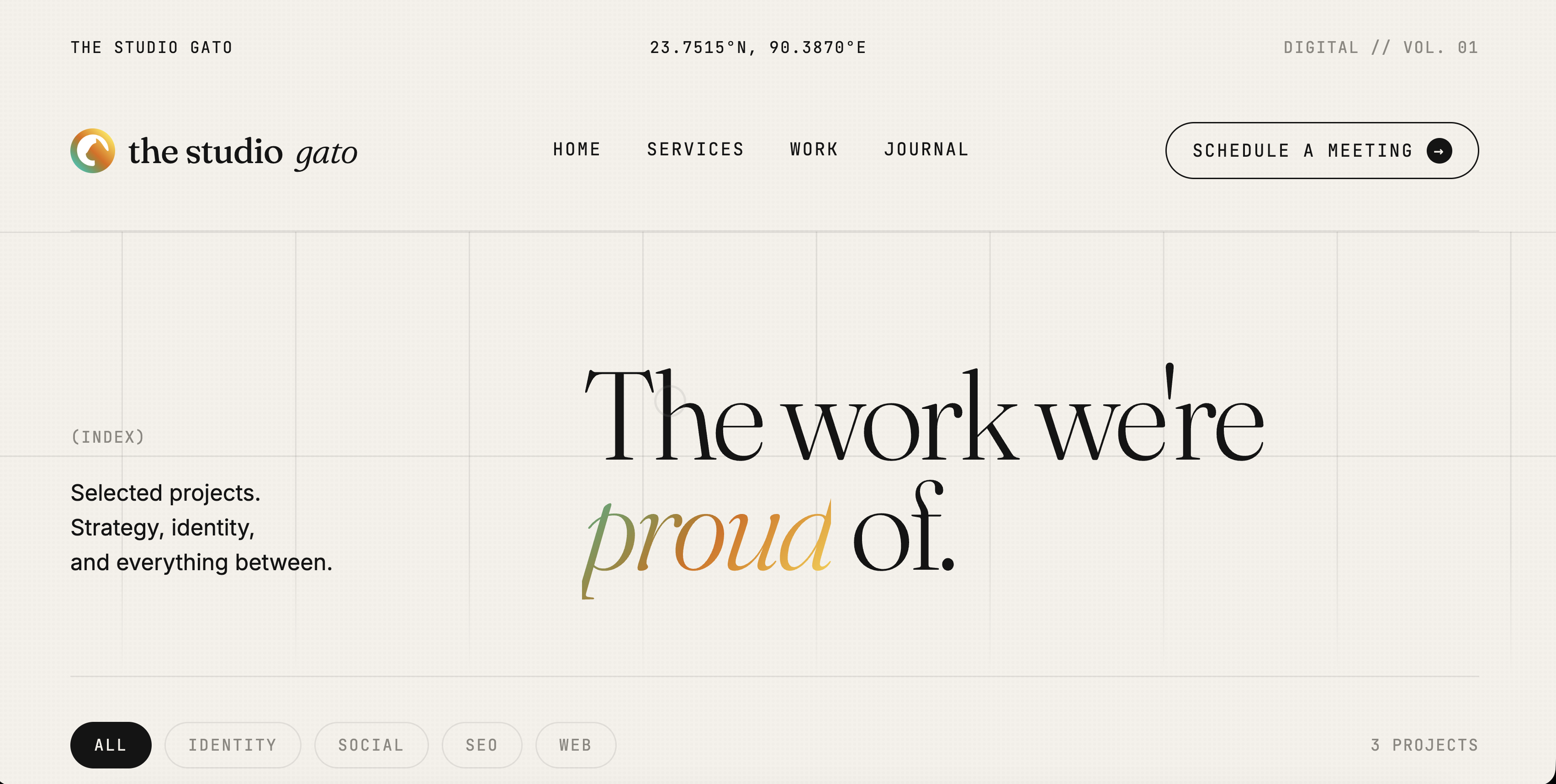 The Studio Gato website screenshot